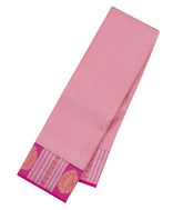 Peach Handloom Kanchipuram Silk Saree With Dotted Zari Motifs-KA16741