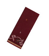 Maroon Printed Blended Erode Cotton Saree With Zari Border-SY0455
