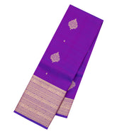 Purple Woven Pure Silk Saree With Zari Buttas-EC2582