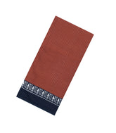 Rust Printed Jaipur Cotton Saree With Floral Motifs-JC1735