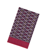 Dark Lilac Handwoven Orissa Cotton Saree With Tie & Dye Motifs-OR0914