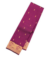 Maroon Handloom Darbar Krishna Silk Saree With Buttas-KA15794