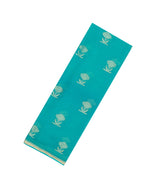 Turquoise Woven Mysore Silk Saree With Floral Buttas-MS3435