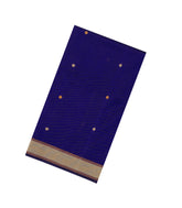 Blue Handloom Silk Cotton Saree With Buttas -SC4259