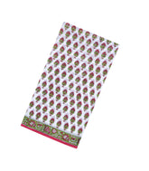 White Printed Jaipur Cotton Saree With Floral Motifs-JC1508