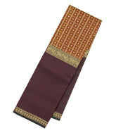 Oil Mustard Handloom Kanchipuram Silk Saree With Zari Checks-KA15192