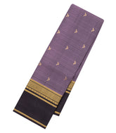 Lilac Woven Pure Silk Saree With Buttas & Contrast Border-EC2567