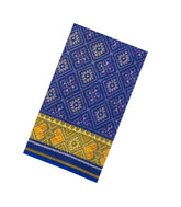 Blue Handloom Rajkot Patola Silk Saree With Ikat Motifs-IK0444