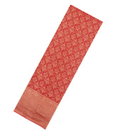 Red Woven Mysore Silk Saree With Floral Motifs-MS3511