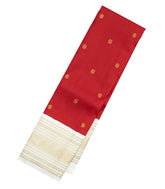 Crimson Handloom Korvai Kanchipuram Silk Saree With Annam Buttas-KA12957