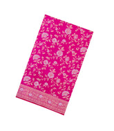 Hot Pink Handloom Banarasi Tanchoi Silk Saree With Meena Floral Motifs-BE1850