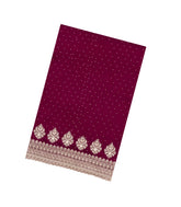 Maroon Woven Art Georgette Saree With Embroidered Floral Motifs-BL4963