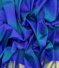 Blue & Green Handloom Gradient Varna Silk Saree-KA12624