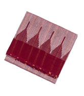 Chestnut Pink Orissa Plain Cotton Saree With Temple Border