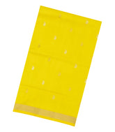 Lemon Yellow Handloom Uppada Silk Saree With Meena Buttas-UP0433