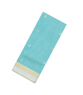 Turquoise Handloom Maheswari Silk Cotton Saree With Buttas-SC4139