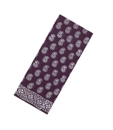 Burgundy Printed Jaipur Cotton Saree With Floral Motifs-JC1817