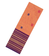 Peach Woven Chettinad Cotton Saree With Buttas-CN1891