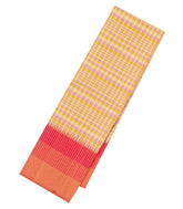 Multi Colour Handloom Korvai Kanchipuram Silk Saree With Check-KA13331