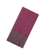 Dusty Pink Handloom Soft Silk Saree With Buttas & Floral Border-SO4593
