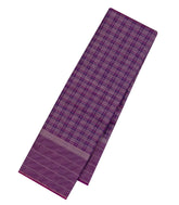 Purple Handloom Soft Silk Saree With Zari Checks-SO4676