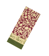 Maroon Printed Jaipur Cotton Saree With Kalamkari Motifs-JC1909