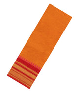 Mango Yellow Woven Chettinad Cotton Saree With Contrast Border-CN1887