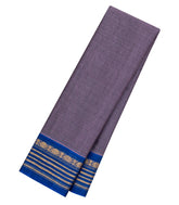 Lilac Handloom Gadwal Silk Cotton Saree With Stripes -GA0275