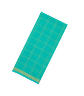 Aquamarine Woven Mysore Silk Saree With Pure Zari Checks-MS3294