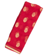 Dark Peach Woven Mysore Silk Saree With Floral Zari Buttas-MS3079