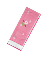 Bubble-gum Pink Handloom Kota Silk Saree With Meena Floral Buttas-KO1035