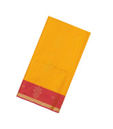 Mustard Handloom Soft Silk Saree With Diamond Motifs & Contrast Border-SO4484