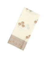 Off White Woven Art Linen Saree With Zari Border-BL5637