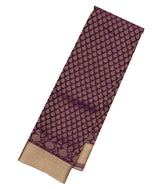 Magenta Woven Mysore Crepe Silk Saree With Floral Motifs-MS3131