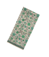 Green Woven Chanderi Cotton Saree With Printed Floral Motifs-CC1315