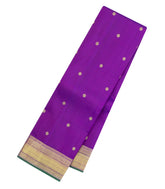 Purple Handloom Kanchipuram Silk Saree With Buttas & Zari Border-KA15697