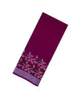 Magenta Printed Synthetics Linen Saree With Floral Motifs-BL5233