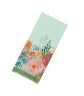 Mint Green Printed Synthetic Linen Saree With Floral Motifs-SY0122