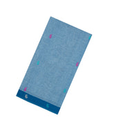 Light Blue Handloom Bengal Cotton Saree With Floral Buttas-BG1933-Light Blue