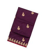 Maroon Handloom Banarasi Silk Saree With Annam Buttas-BE1462