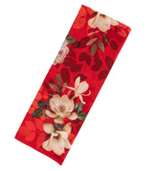 Red Woven Crepe Silk Saree With Printed Floral Motifs-PS0520