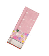 Bubblegum Pink Handloom Kota Silk Saree With Meena Floral Motifs-KO1024