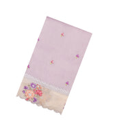 Lavender Embroidered Synthetic Tissue Saree With Floral Motifs-SY0570