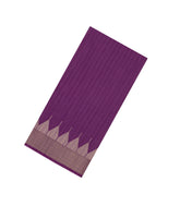 Purple Printed Art Dupion Saree With Madhubani Pallu-BL5062