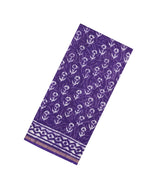 Purple Printed Chanderi Cotton Saree With Floral Motifs-CC1771