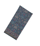 Steel Blue Woven Art Chanderi Saree With Printed Paisley Motifs