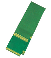 Green Handloom Kanchipuram Silk Saree With Zari Checks-KA13266