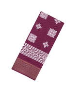 Burgundy Printed Synthetic Dola Saree With Zari Stripes & Border-BL5399