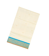 Off White Handloom Korvai Silk Cotton Saree With Buttas & Contrast Border-SC3735