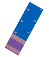 Blue Woven Chettinad Cotton Saree With Buttas-CN1890